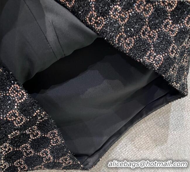 Buy Fashionable Gucci GG Strass Dress GG122605 Black/Gold 2025