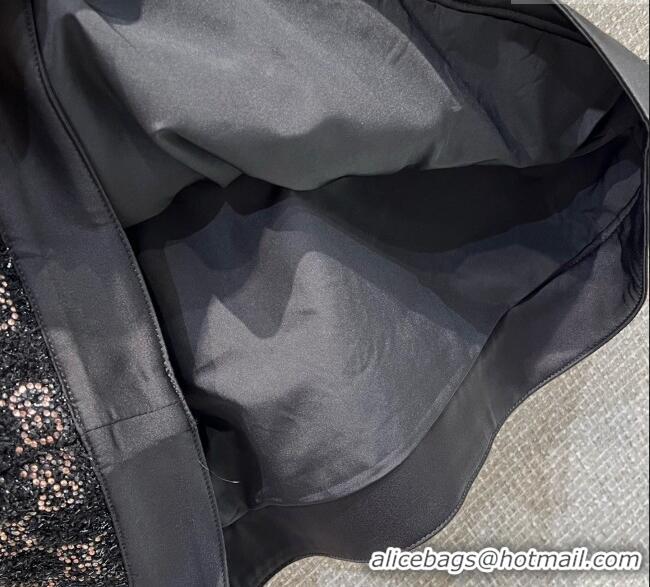 Big Discount Gucci GG Strass Polo Shirt GG122605 Black/Gold 2025