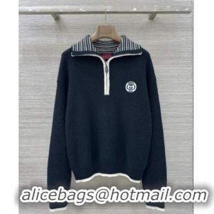 ​Big Discount Gucci Knit Wool Polo Sweater G6045 Black 2025