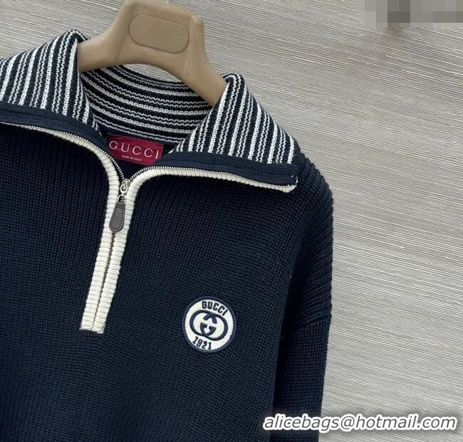 ​Big Discount Gucci Knit Wool Polo Sweater G6045 Black 2025