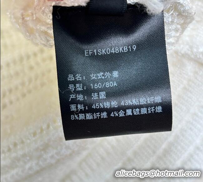 Unique Grade Balmain Tweed Jacket BM122605 White 2025