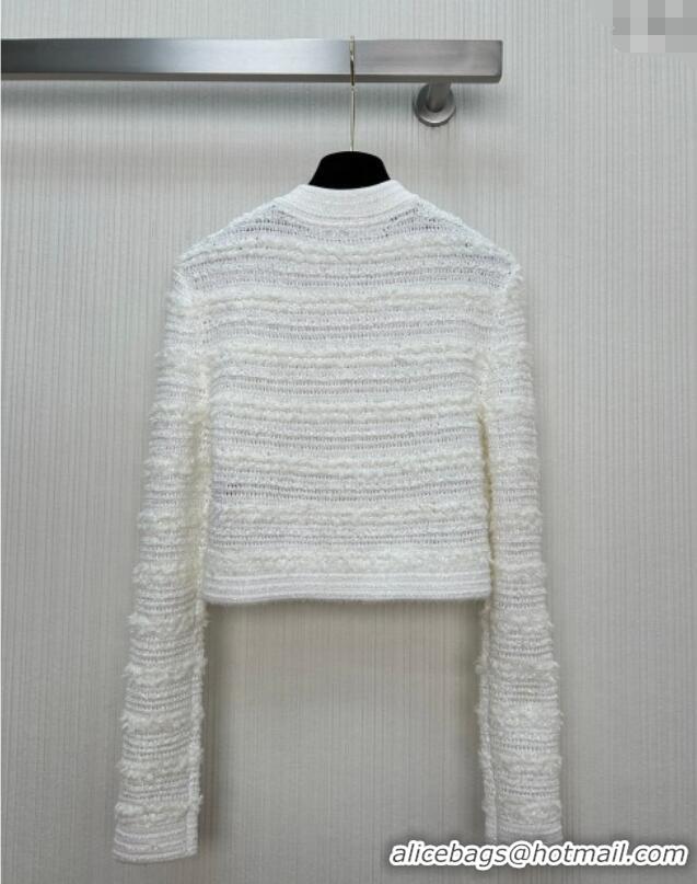 Unique Grade Balmain Tweed Jacket BM122605 White 2025