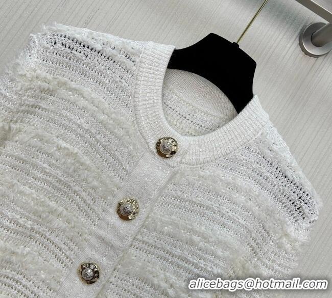 Unique Grade Balmain Tweed Jacket BM122605 White 2025