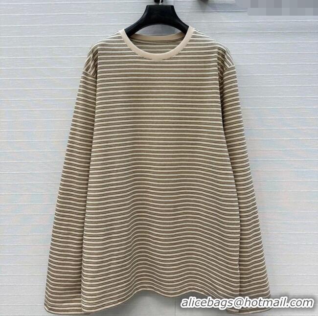 Reasonable Price The Row Cotton Striped Shirt TR122605 Beige 2025