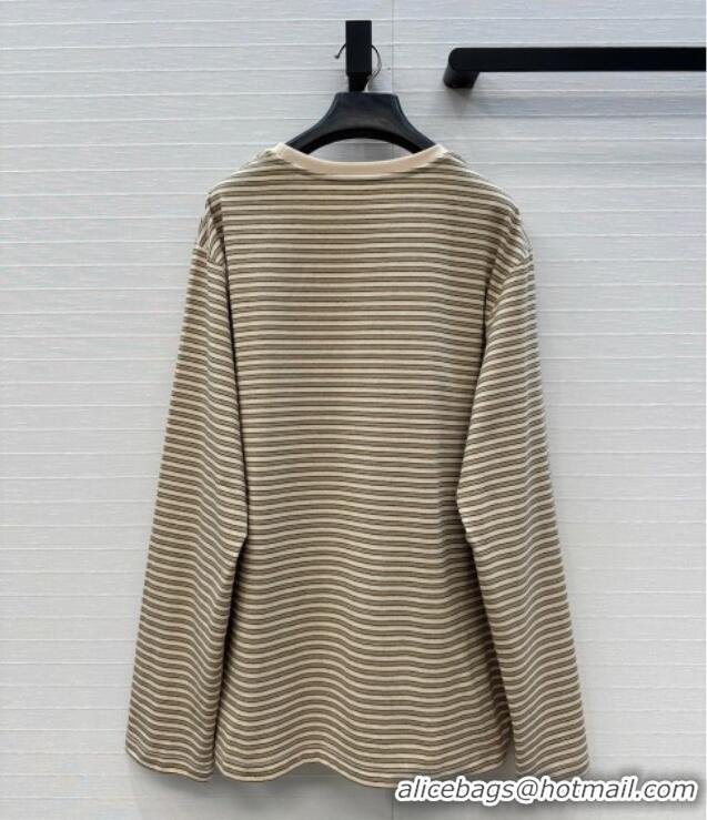 Reasonable Price The Row Cotton Striped Shirt TR122605 Beige 2025
