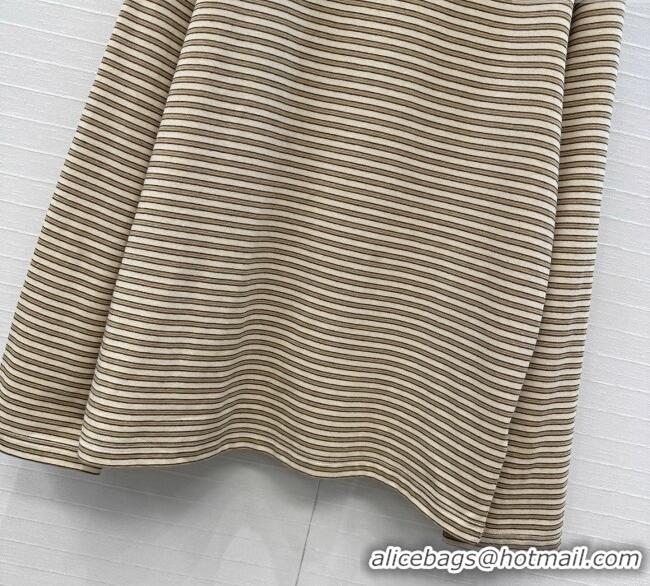 Reasonable Price The Row Cotton Striped Shirt TR122605 Beige 2025
