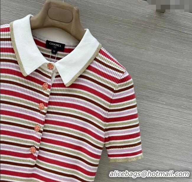 Most Popular Chanel Striped Dress CH122607 Pink 2025