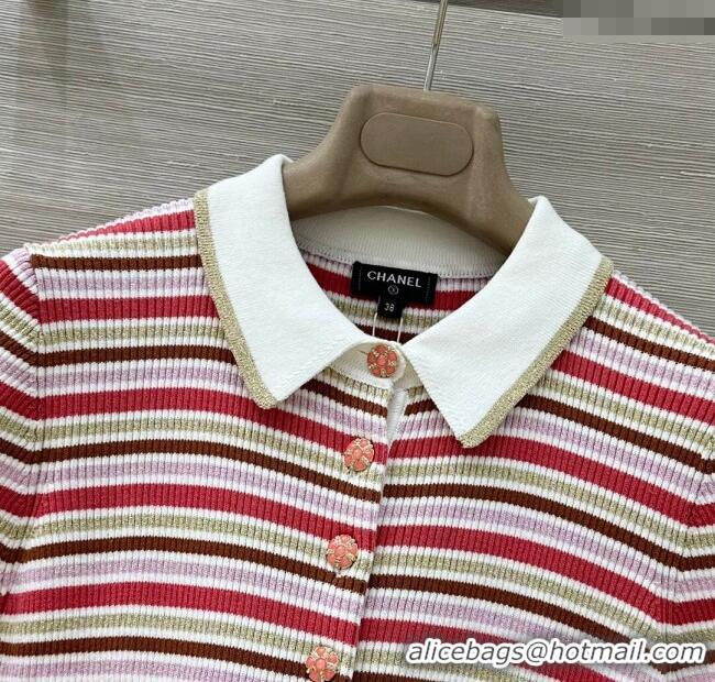 Most Popular Chanel Striped Dress CH122607 Pink 2025