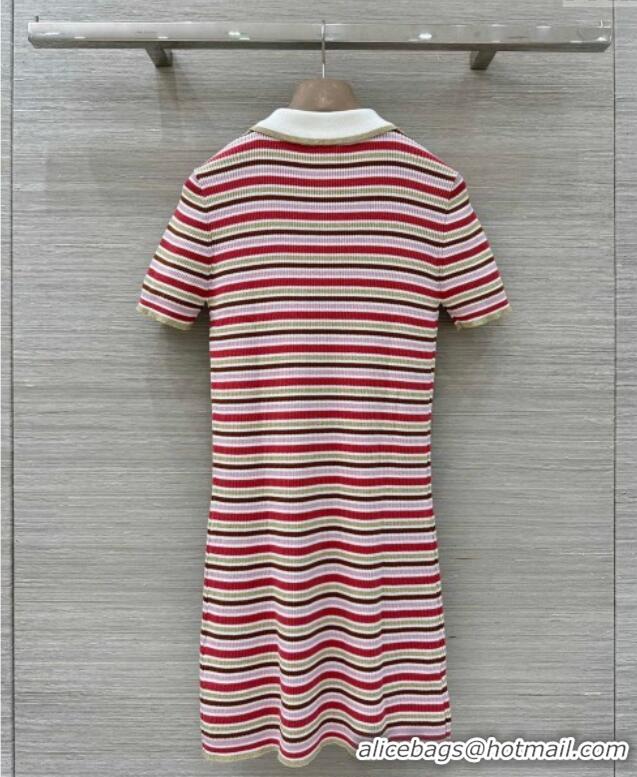 Most Popular Chanel Striped Dress CH122607 Pink 2025