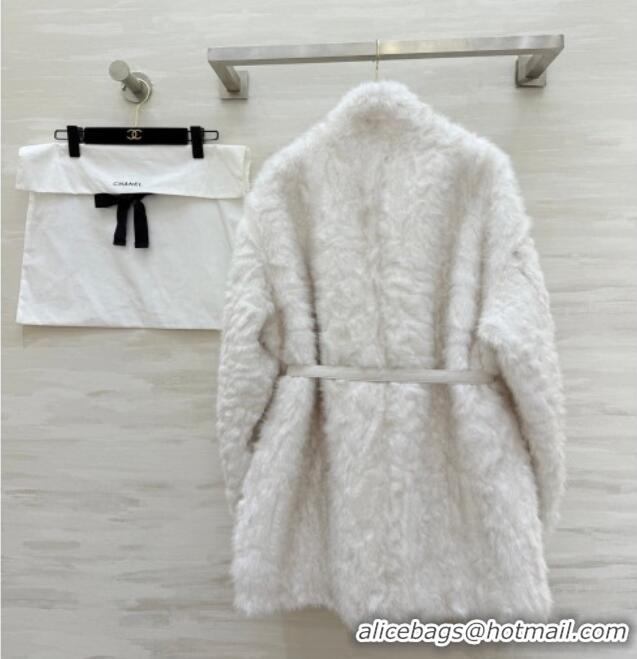Buy Fashionable Chanel Coat CH122609 White 2025