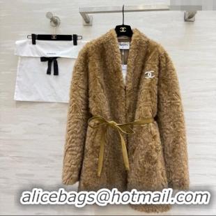 Good Quality Chanel Coat CH122609 Brown 2025