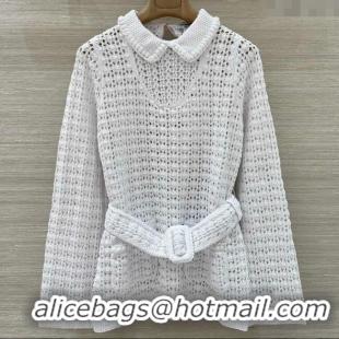 Luxury Discount Chanel Crochet Dress CH122610 White 2025