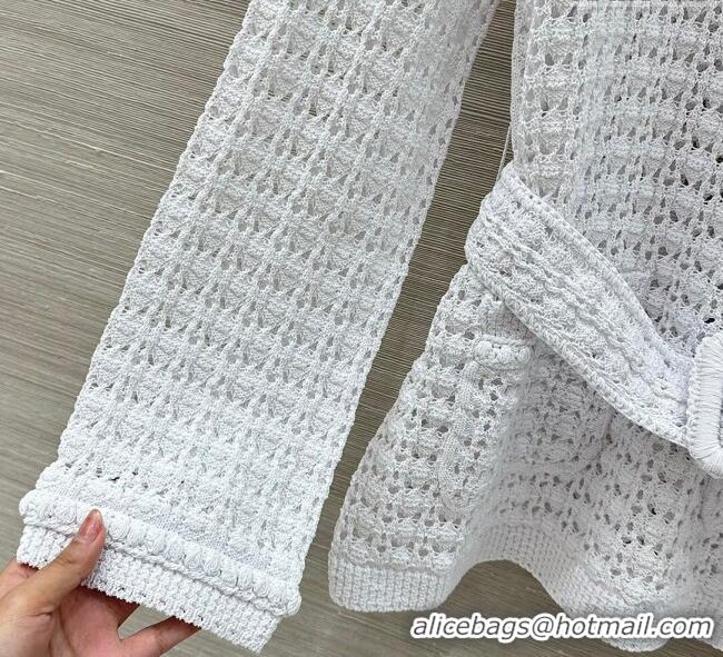 Luxury Discount Chanel Crochet Dress CH122610 White 2025