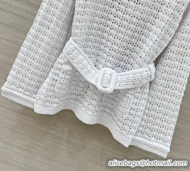 Luxury Discount Chanel Crochet Dress CH122610 White 2025