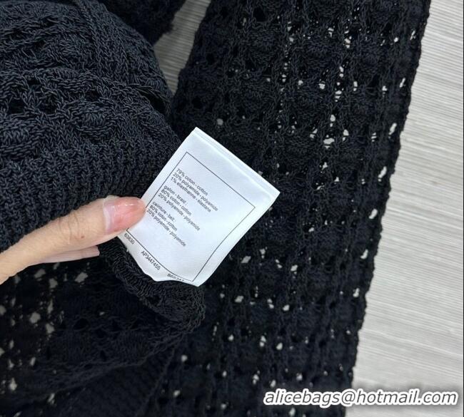 Good Quality Chanel Crochet Dress CH122610 Black 2025