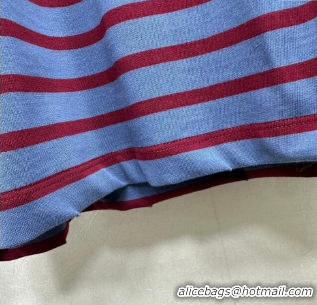 Grade Design Prada Cotton Striped T-Shirt PR122610 Purple 2025