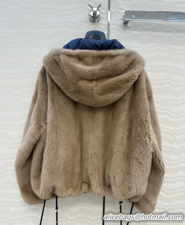 Reasonable Price Saint Laurent Mink Fur Jacket YSL122610 Brown 2025
