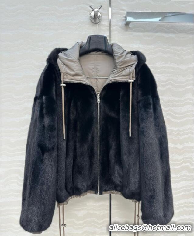 Good Taste Saint Laurent Mink Fur Jacket YSL122610 Black 2025