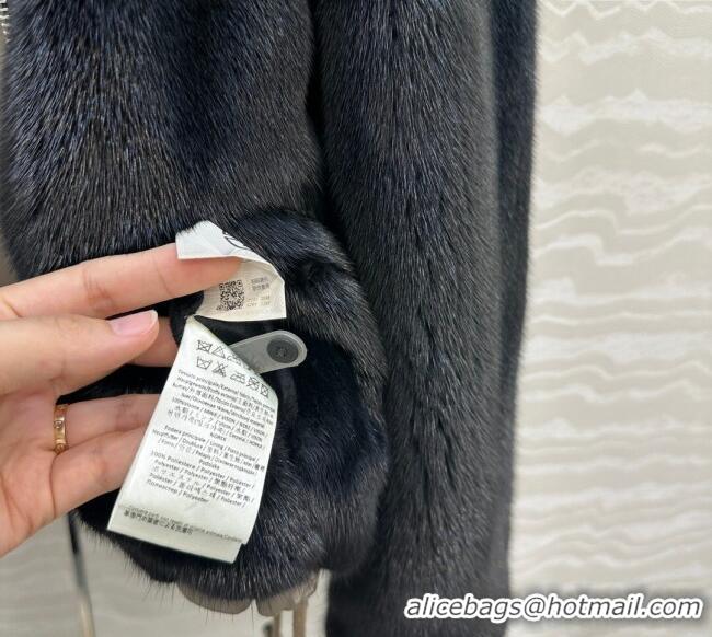 Good Taste Saint Laurent Mink Fur Jacket YSL122610 Black 2025