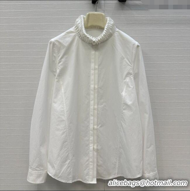 Pretty Style Alaia Cotton Shirt AL122611 White 2025