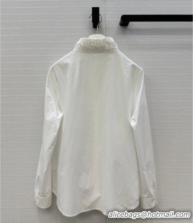 Pretty Style Alaia Cotton Shirt AL122611 White 2025