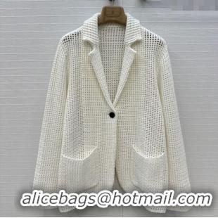Buy Cheapest Brunello Cucinelli Knit Jacket BC122701 White 2025