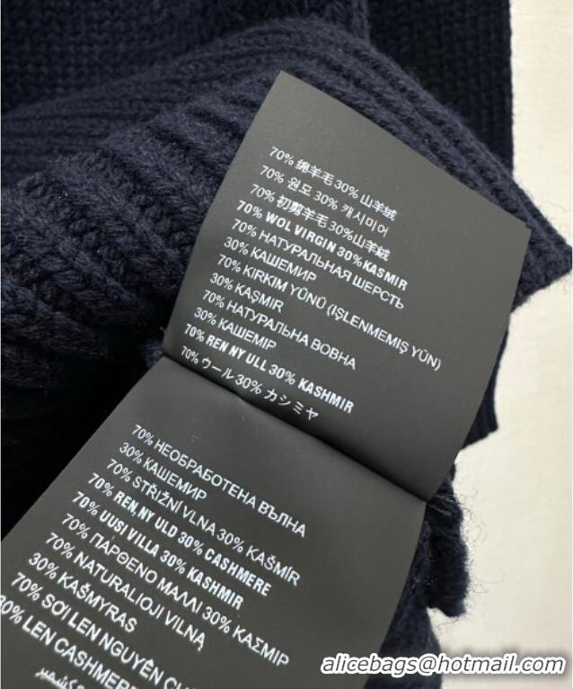 Best Price Prada Wool Cashmere Sweater PR122701 Black/Blue 2025
