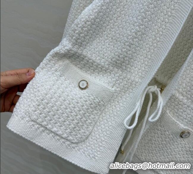 Super Quality Chanel Knit Cardigan CH122701 White 2025
