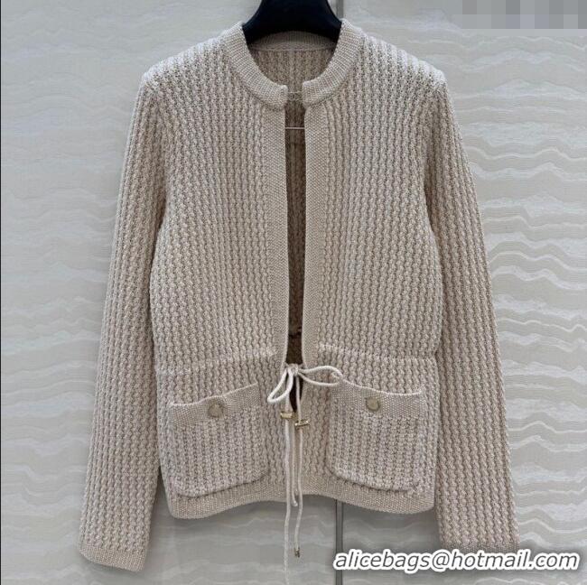 Best Quality Chanel Knit Cardigan CH122701 Beige 2025