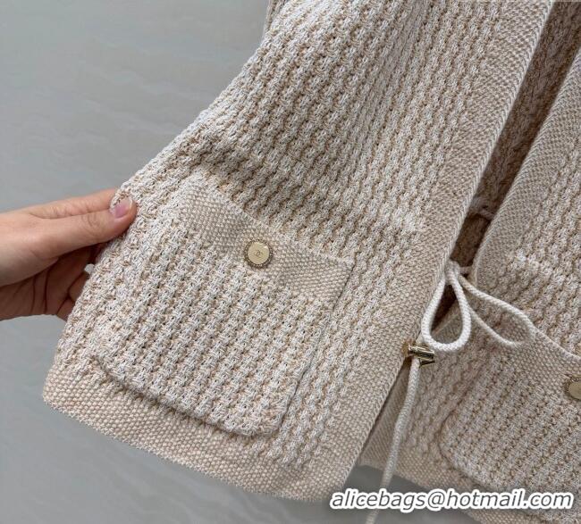 Best Quality Chanel Knit Cardigan CH122701 Beige 2025
