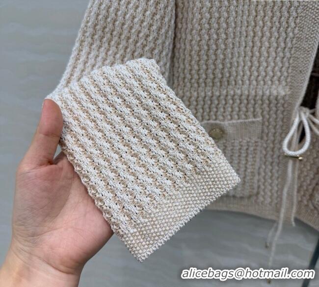 Best Quality Chanel Knit Cardigan CH122701 Beige 2025