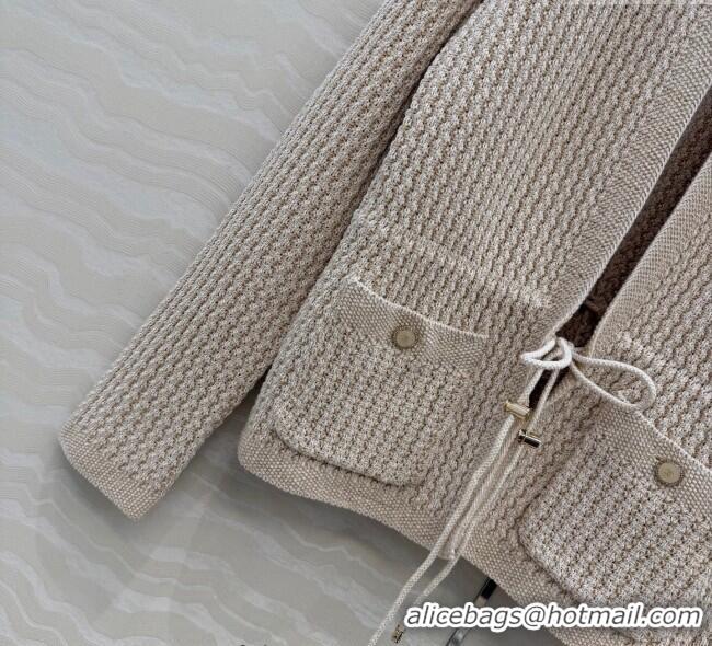 Best Quality Chanel Knit Cardigan CH122701 Beige 2025