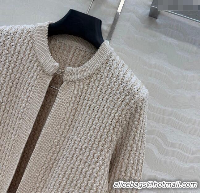 Best Quality Chanel Knit Cardigan CH122701 Beige 2025