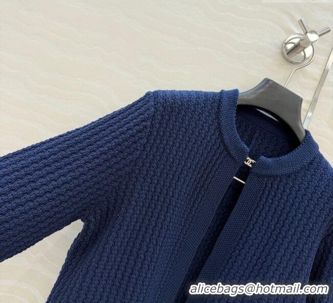 Top Grade Chanel Knit Cardigan CH122701 Royal Blue 2025