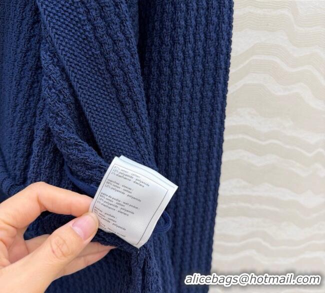 Top Grade Chanel Knit Cardigan CH122701 Royal Blue 2025