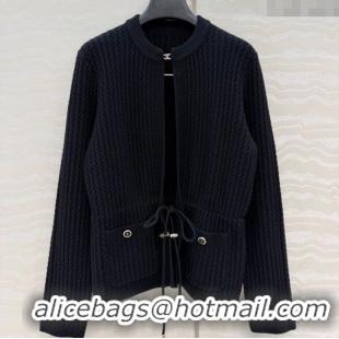 Luxury Discount Chanel Knit Cardigan CH122701 Black 2025