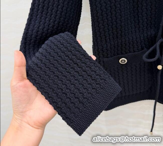Luxury Discount Chanel Knit Cardigan CH122701 Black 2025