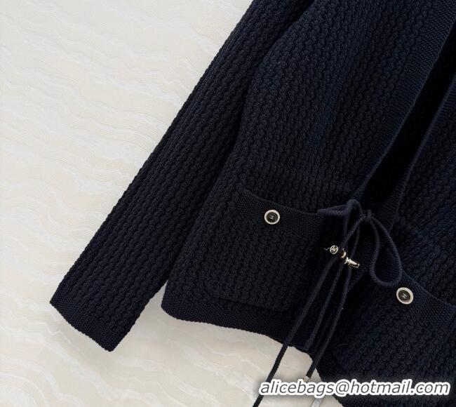 Luxury Discount Chanel Knit Cardigan CH122701 Black 2025