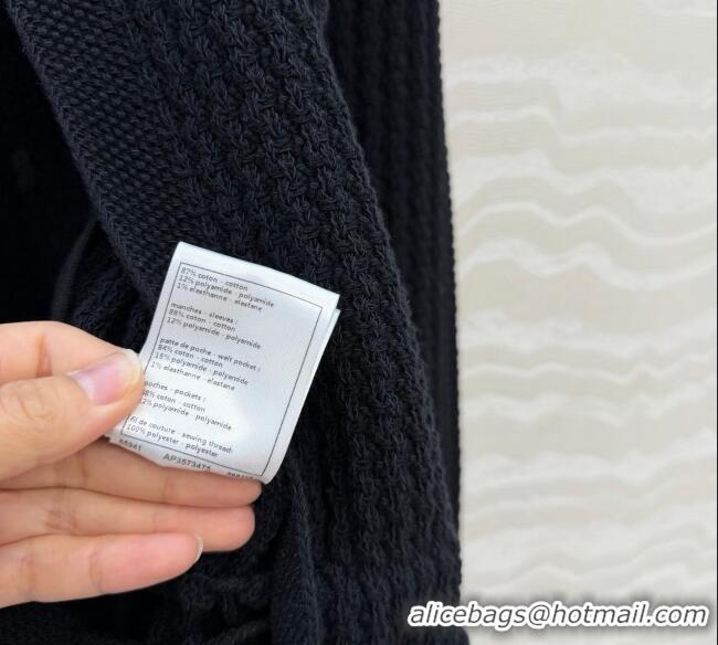 Luxury Discount Chanel Knit Cardigan CH122701 Black 2025