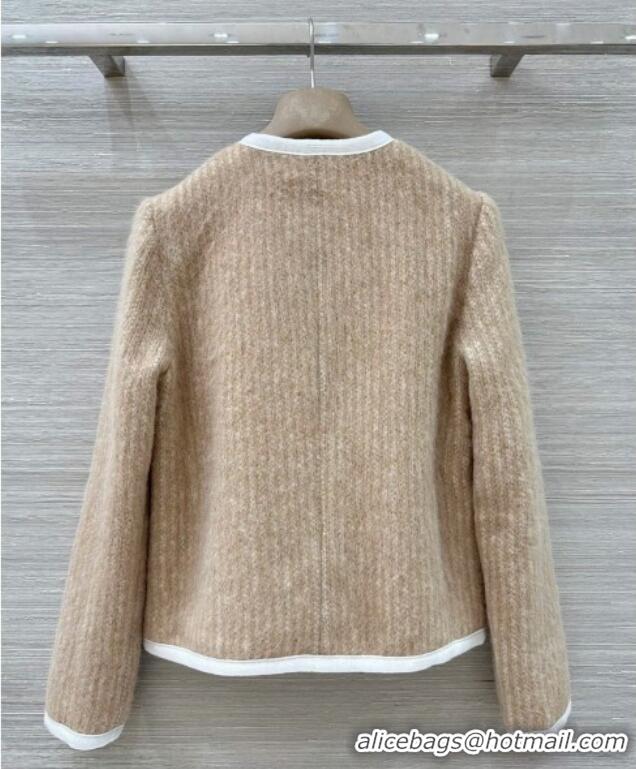 Luxury Cheap Chanel Mohair Wool Jacket CH122702 Beige 2025