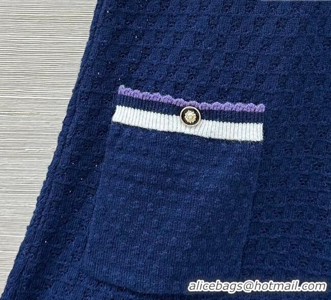 Unique Discount Chanel Cotton Cashmere Dress CH122704 Blue 2025
