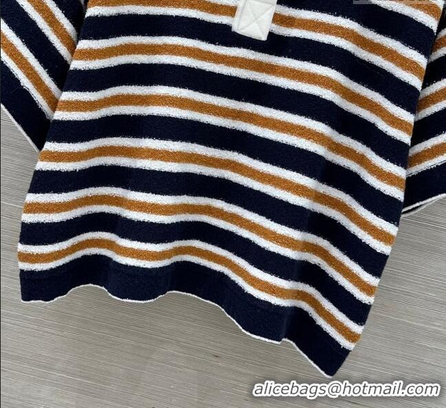 Buy Cheapest Chanel Cotton Striped Polo T-Shirt CH122705 Blue 2025