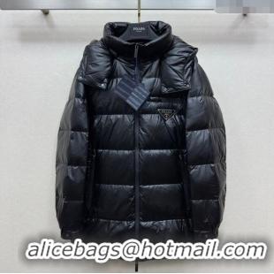 Big Discount Prada Down Jacket PR122704 Black 2025
