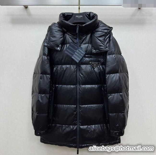 Big Discount Prada Down Jacket PR122704 Black 2025