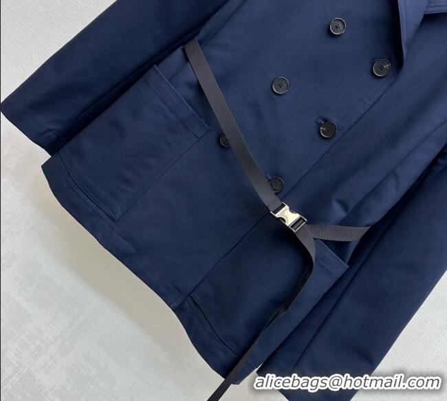Super Quality Dior Cotton Coat DR122712 Blue 2025
