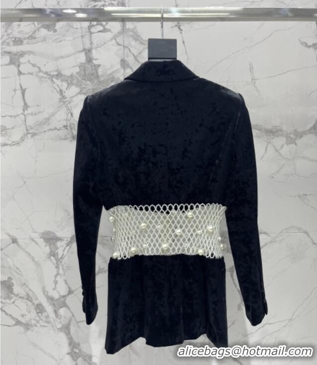 Traditional Specials Balmain Pearls Jacket BL122701 Black 2025