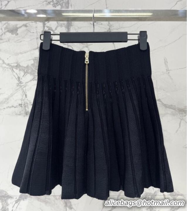 Best Product Balmain Knit Mini Skirt and Cardigan Set BL122702 Black 2025