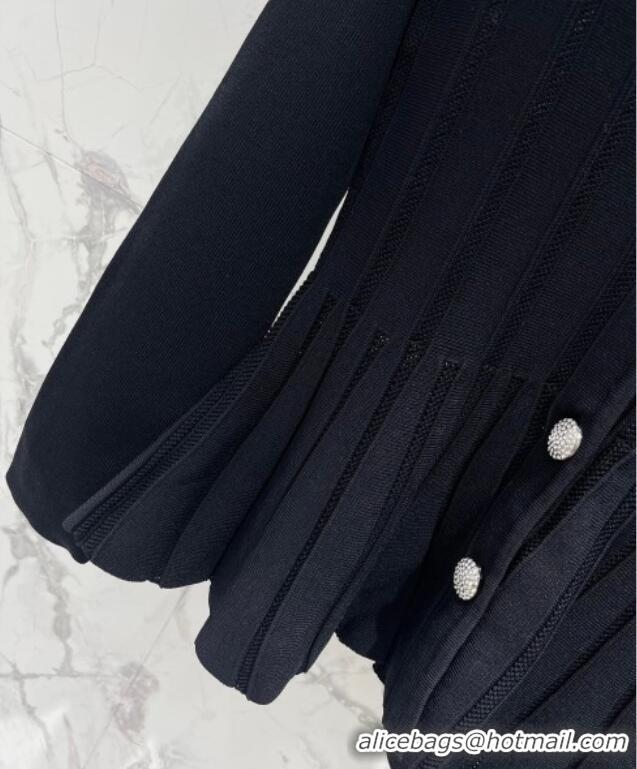 Best Product Balmain Knit Mini Skirt and Cardigan Set BL122702 Black 2025