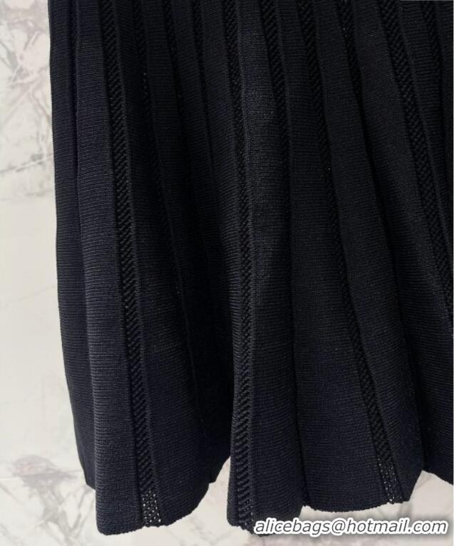 Best Product Balmain Knit Mini Skirt and Cardigan Set BL122702 Black 2025