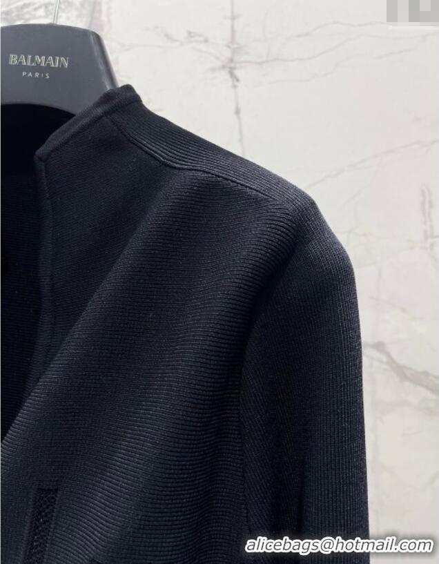 Best Product Balmain Knit Mini Skirt and Cardigan Set BL122702 Black 2025